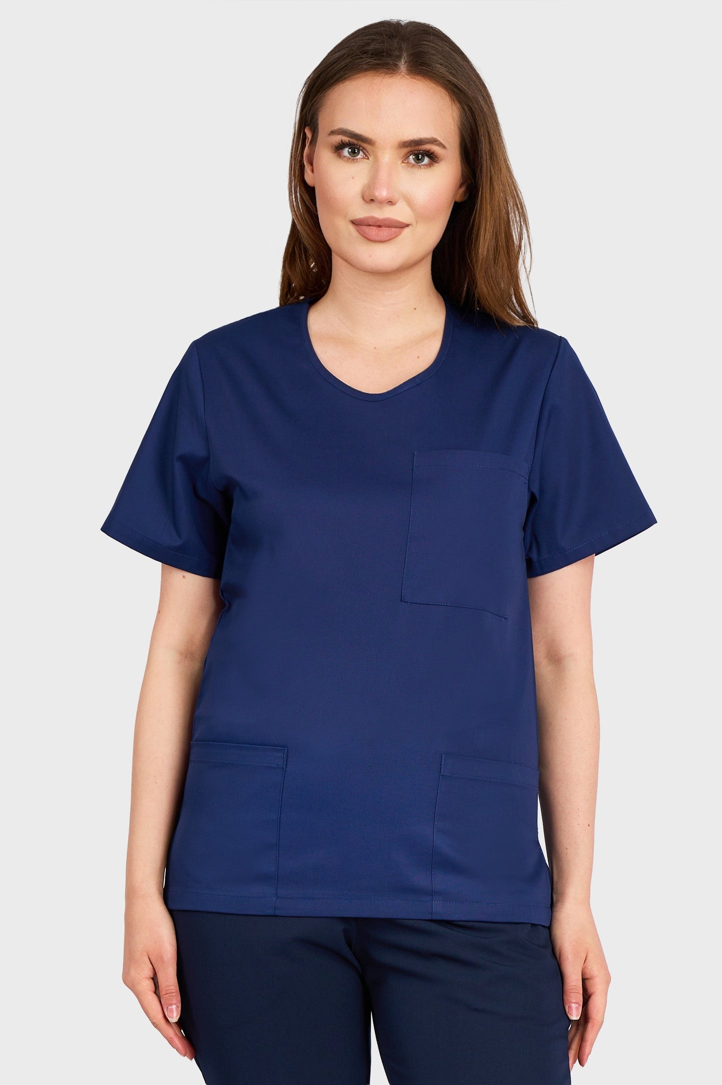 Bluza Medicala Dona Femei - Navy - vedere frontala  -Akitex 