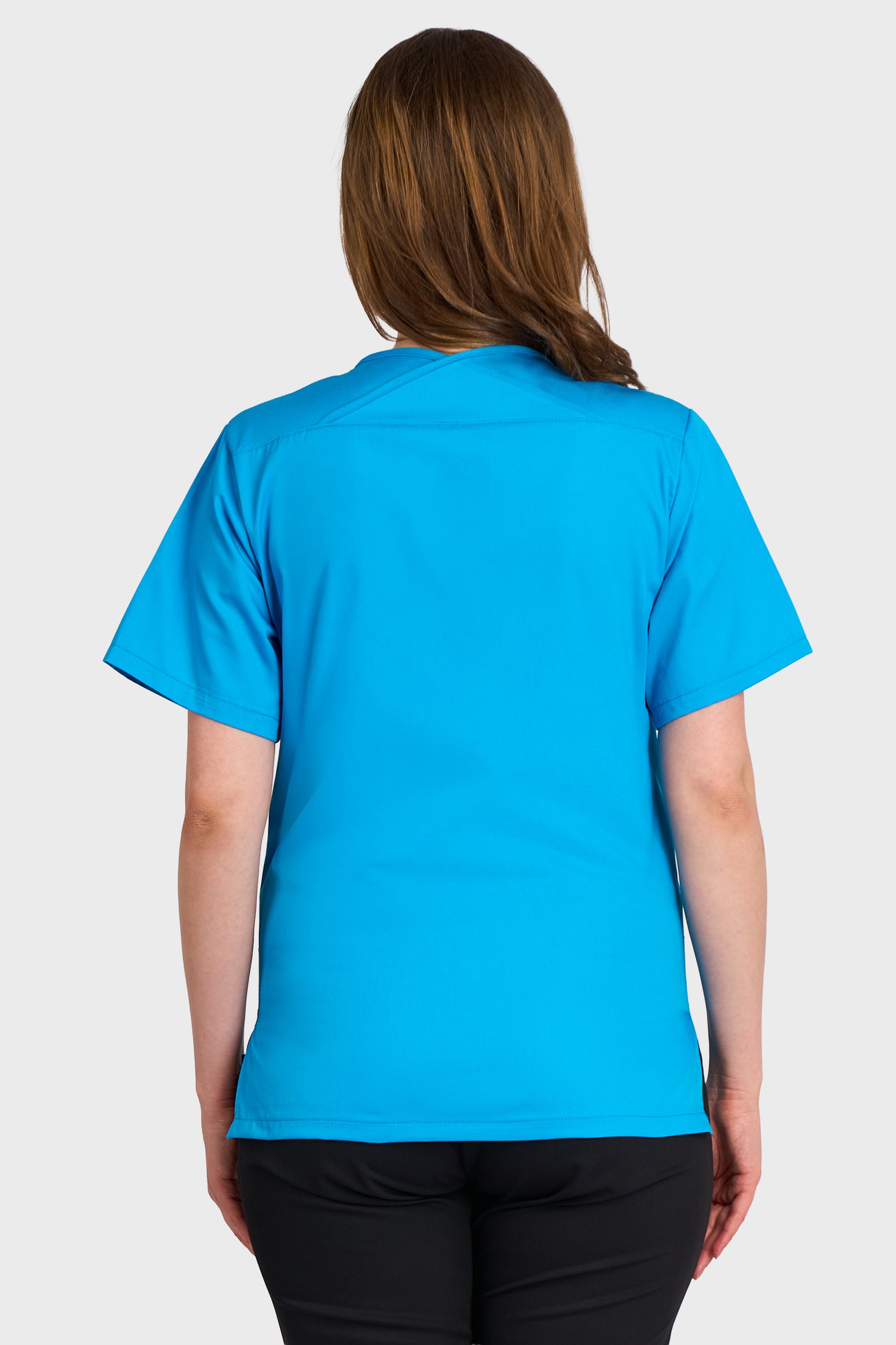 Bluza Medicala Dona Femei - Turquoise - vedere spate - Akitex 