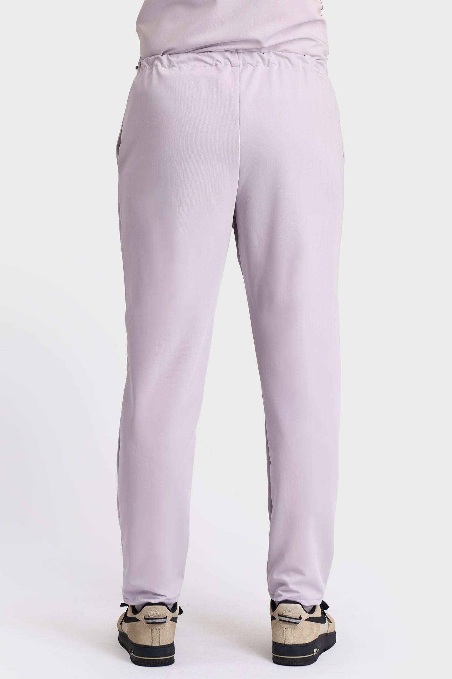 Pantaloni Medicali Alisa Barbati Stretch - Gri - vedere spate - material elastic - Akitex 