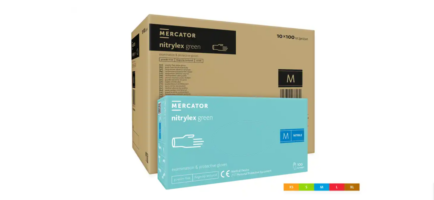 Manusi de Protectie Mercator Nepudrate  NITRYLEX® 100 bucati / cutie - Akitex Costume Medicale