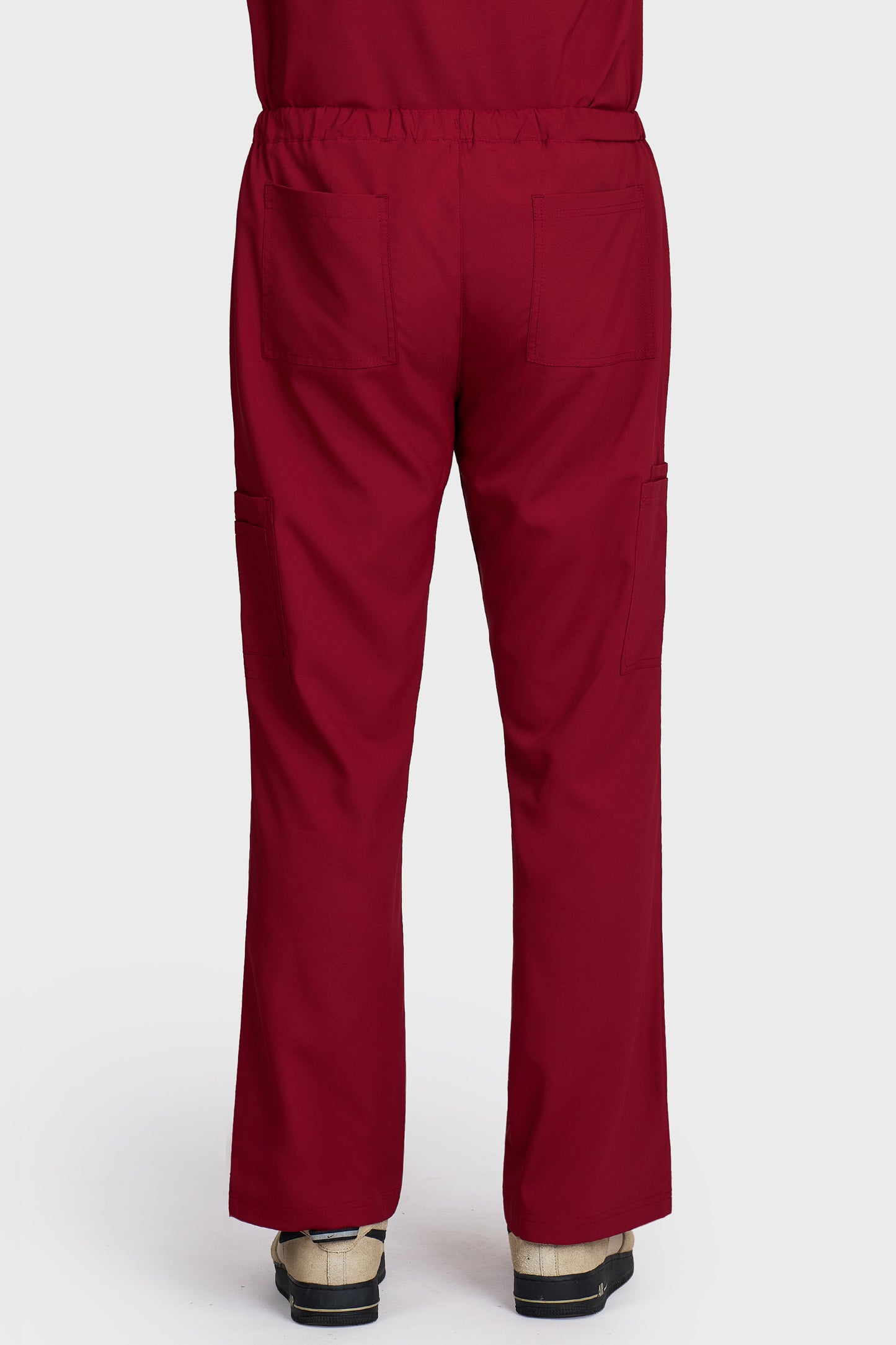 Pantaloni medicali barbati Cargo bordo stretch - vedere din spate - AKITEX